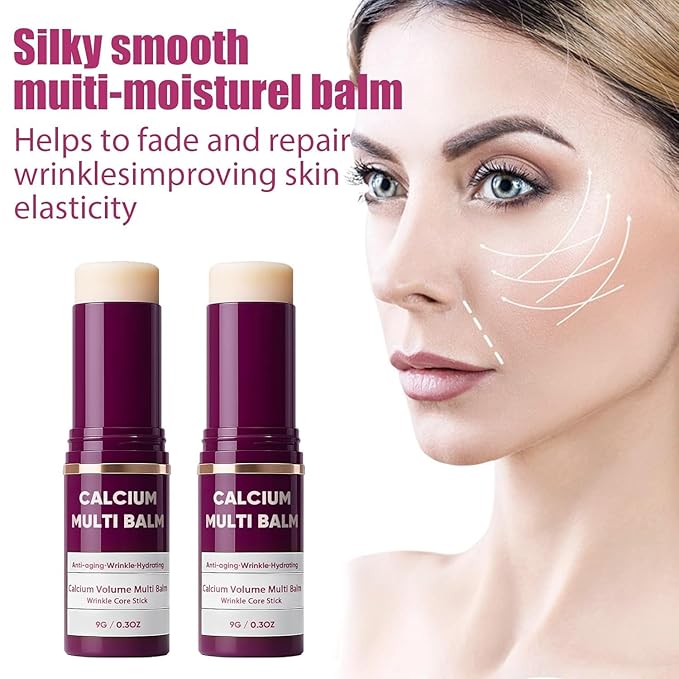 Her+ Calcium Multi Balm, Calcium Volume Multibalm, Wrinkle Core Stick with Collagen for Anti-Aging & Firming Korean Skincare Stick for Fine Lines, Sagging & Wrinkles on Eyes & Face, 9g (2)