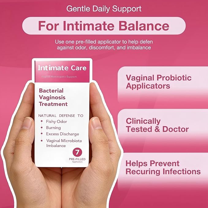 Bacterial Vaginosis Treatment, BV Treatment For Women, Natural Ingredients Pre-Filled Vaginal Applicators for Odor, Itching, Discharge, BV, and Vaginal Microbiota Imbalance, 7-Pack