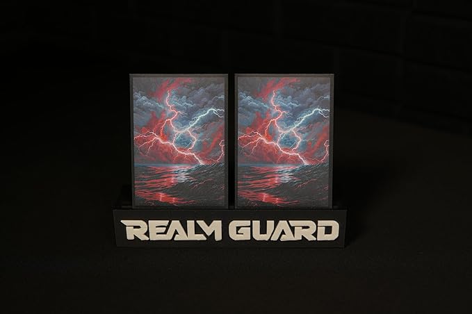 100ct Textured TCG/MTG Art Card Sleeves (Red/Blue Storm)
