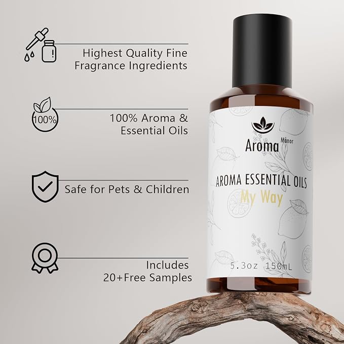 Hotel Scent Essential Oil - My Way - Luxury Hotel Inspired Home Aromatherapy Diffuser Oil - Lemon, Bergamot, Orange Blossom- for Diffuser, Humidifier, Ultrasonic, Reed - 150ML