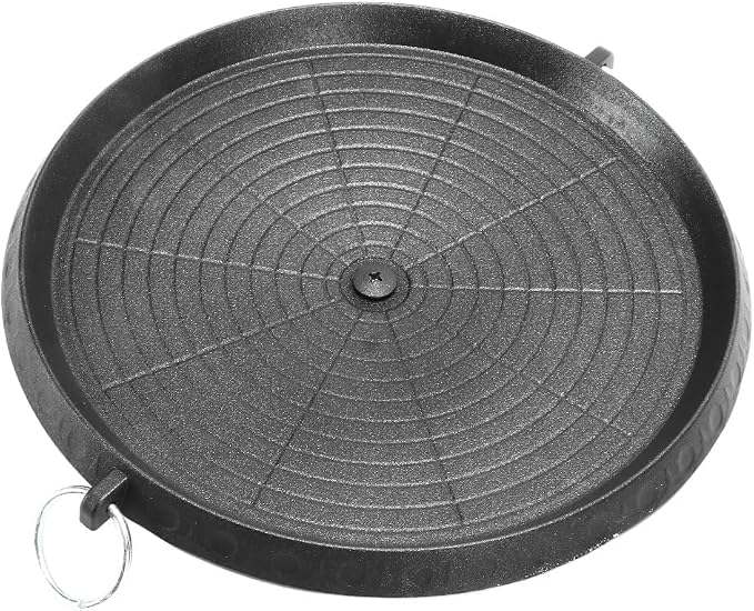 Korean BBQ Grill Pan, Nonstick Maifan Coating, Oil Drain Hole, Aluminum Alloy Plate for Home and Outdoor 11.81 In