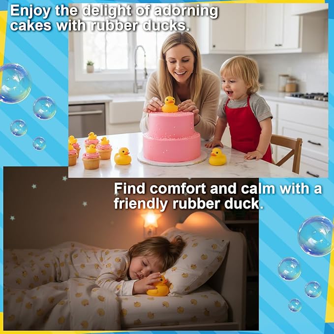 No Bebe Waterproof 5Pcs 2 inch Rubber Yellow Duck/Ducikes Bath/Pool/Water Float Toy Stuffed with Sealed Plug Without Hole or with No Hole for Kids in Bulk