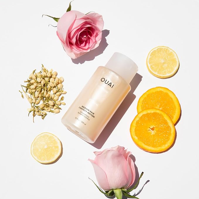 OUAI Medium Shampoo Travel Size - Hydrating Shampoo with Coconut Oil, Babassu, Kumquat Extract & Keratin - Strengthens, Nourishes & Adds Shine - Paraben & Sulfate Free Hair Care Products (3 Oz)