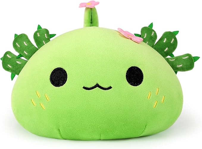 Onsoyours Cute Axolotl Plush, Soft Stuffed Animal Salamander Plush Pillow, Kawaii Plushie Toy for Kids (Axolotl Cactus, 13")