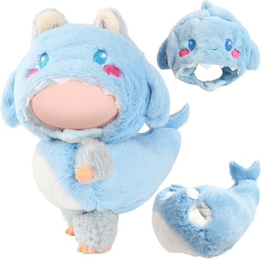 Clothes for 17cm Doll Accessories ,Suit Cute Clothes for Animal Style (Blue Shark)