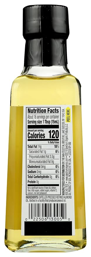 Spectrum Almond Oil, Refined 8 Oz
