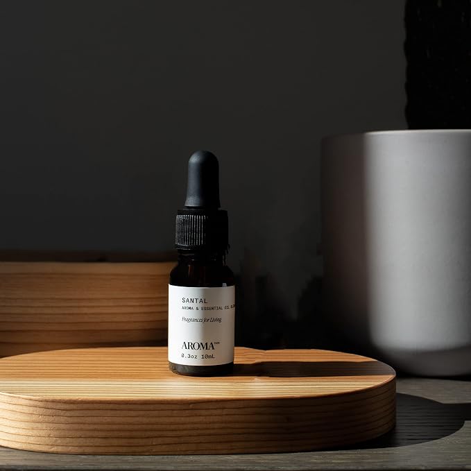 AromaTech Santal & The Hotel Set | Gift Set of Aroma Diffuser Essential Oils Blend of Santal Cardamom, Papyrus, Musk | The Hotel Peach, Red Rose, Pine - 10 Milliliter