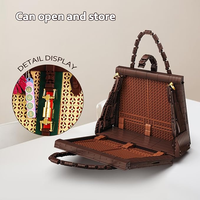 KAZI Purse Building Set, Handbag Model Building Blocks,Purses to Build for Women,Gift for Her for Anniversary and Valentine's Day,Mothers Day