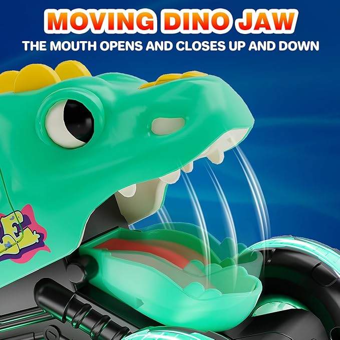 Dinosaur Monster Trucks for Toddlers 2-4:Toy Cars 3 Pack for Toddler Age 1-3,Light-Up Truck with Moving Mouth, Fun Car Toys for 1 Year Old Boy, Dinosaurs Toy for Kids 3-5,5-7, Perfect Boys Girls Gifts