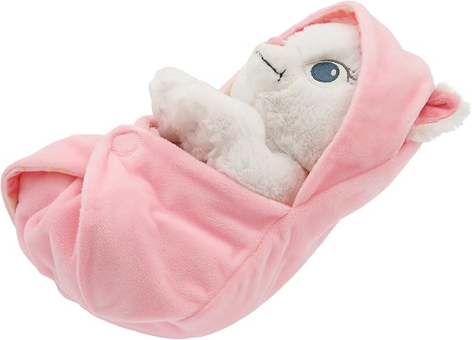 DISNEY STORE Unisex-Children Babies Collection: Marie Plush in Swaddle with Detailed Plush Features - Soft Toy - Stuffed Animals for Babies - Perfect for Fans & Kids