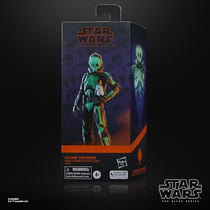 STAR WARS The Black Series Clone Trooper (Halloween Edition) and PORG Toys, 6-Inch-Scale Holiday-Themed Collectible Figures, Ages 4 and Up