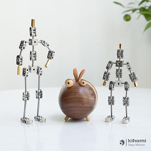 Studio Stop Motion Armature Kit - Feet Tie Down DIY Metal Puppet Figure Skeletons Easy Assembly for Animation Character Design & Creative Fun, Perfect for Stop Motion Animation (Silver, 4.5in)