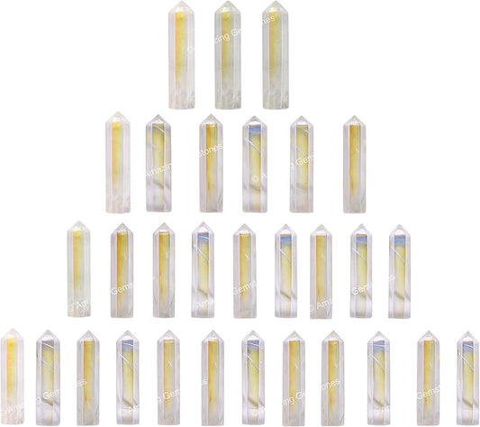 Amazing Gemstone Crystal Points Bulk Healing Crystals & Stones - Premium Single Terminated Healing Wand Point Bulk Crystals for Crafts, Crystal Grid, DIY Work