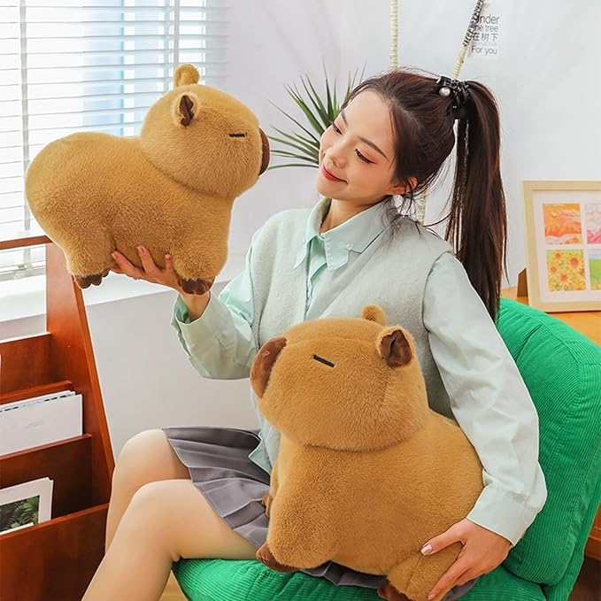 Ditucu Capybara Plush 11 inch Cute Capibara Stuffed Animal Soft Plushies Toys Gifts for Kids Brown