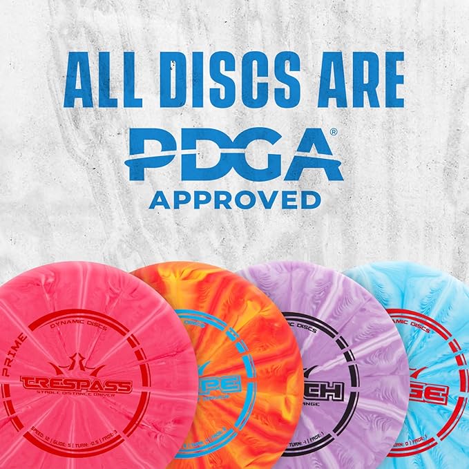 Dynamic Discs Prime Burst 4-Disc Golf Starter Set | Includes Putter, Midrange, Fairway & Driver | Golf Discs Set for Beginners | 170-176g | Beginner Pack for Amateurs
