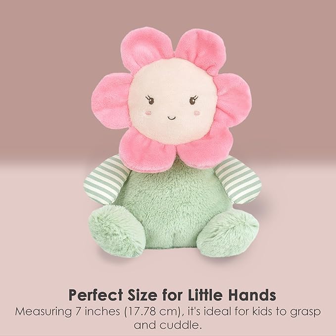 MON AMI Flower Pal Doll Stuffed Toy – 7”, Flower Plush Toy, Use as Toy or Nursery Room Décor, for Kids of All Ages