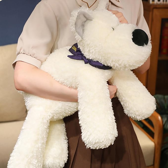 PEACH CAT West Highland White Terrier Dog Stuffed Animal 31.5" Cute Puppy Plush Pillow Soft Plushies Toy Gifts for Adult