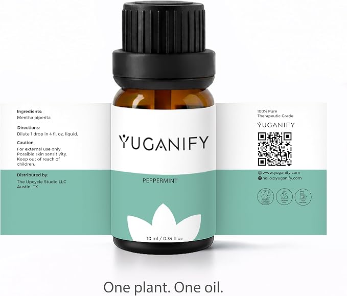 Peppermint Essential Oil – 100% Pure Undiluted Mentha Piperita – Natural Aromatherapy for Diffuser, Hair, Scalp & DIY Blends – Steam Distilled – 10 mL