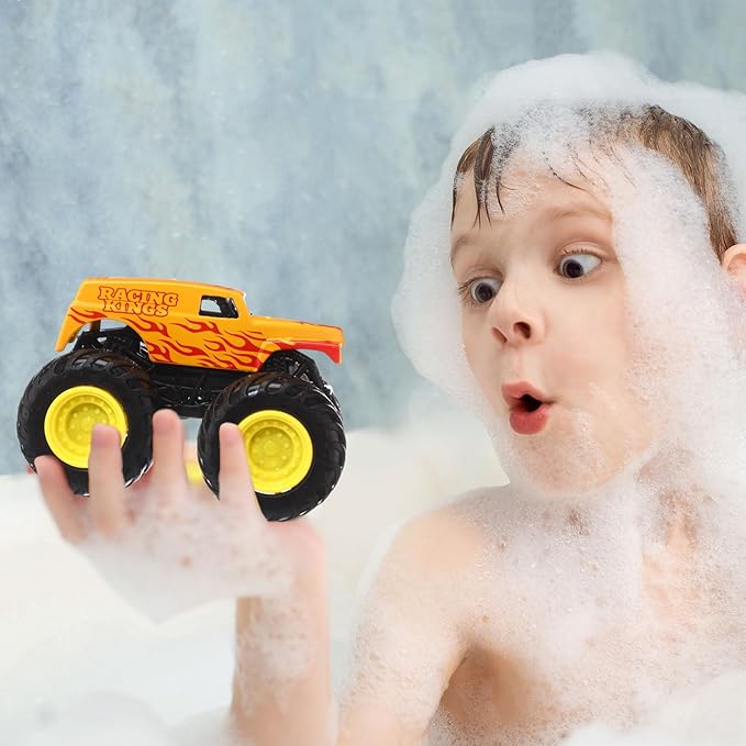 4 Pcs Color Changing Car Bath Toys 1: 43 Kids Truck Mold Water Table Toys Toddlers Baby Bathtub Shifters Vehicles Truck for Child Valentine's Day Change Pool Gift Party Prizes Favors