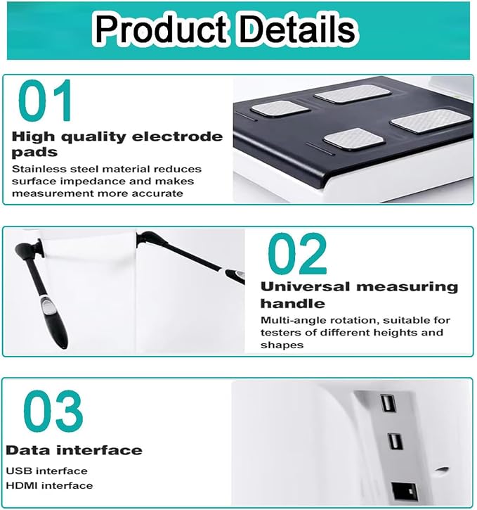 Body Composition Analyzer with Printer 10.1 Inch Display, Multi-Frequency Bia Technology, Segmented Body Fat and Muscle Analysis, Cloud Data Sync for Home and Commercial Use