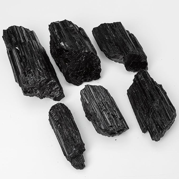 1-1.5lbs Large Raw Black Tourmaline Crystal Natural Rough Stone Healing Crystals for Meditation Reiki Energy Decoration