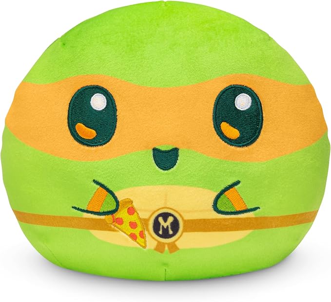TeeTurtle Teenage Mutant Ninja Turtles 6" Reversible Plushie - Michelangelo - Cute Kawaii Soft Stuffed Animal
