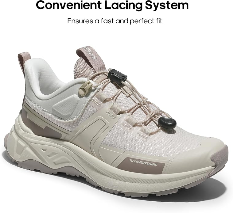 NORTIV 8 Women's Lightweight Hiking Shoes Quick Lace | Outdoor Fashion Sneakers For Hiking Walking Travel And Daily Wear With Quick Lace Design Lightweight Comfort Gladiator