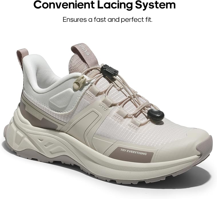 NORTIV 8 Women's Lightweight Hiking Shoes Quick Lace | Outdoor Fashion Sneakers For Hiking Walking Travel And Daily Wear With Quick Lace Design Lightweight Comfort Gladiator