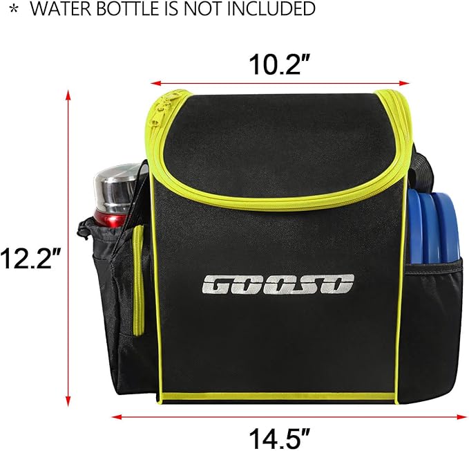 GOOSO Disc Golf Set with Bag - 12 PCS Flying Disc Golf Discs for Beginner with Putter, Midrange, Driver | Portable Disc Golf Backpack Holds 28+ Discs Free Stand Bag Design for Convenient Use