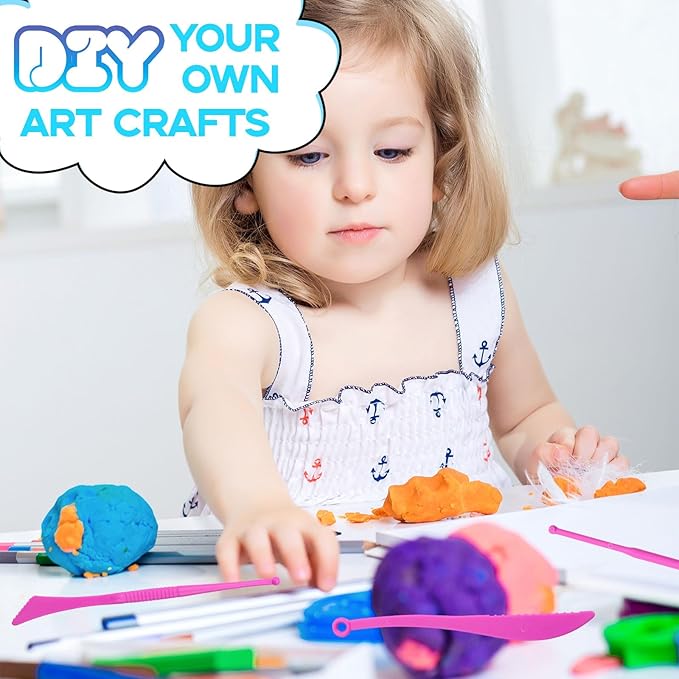 MuseLuxe Air Dry Clay - 96 Pack Modeling Clay Kit with 3 Sculpting Tools,Safe & Non-Toxic,DIY Magic Toys Gifts for Boys,Girls,Kids - 32 Colors