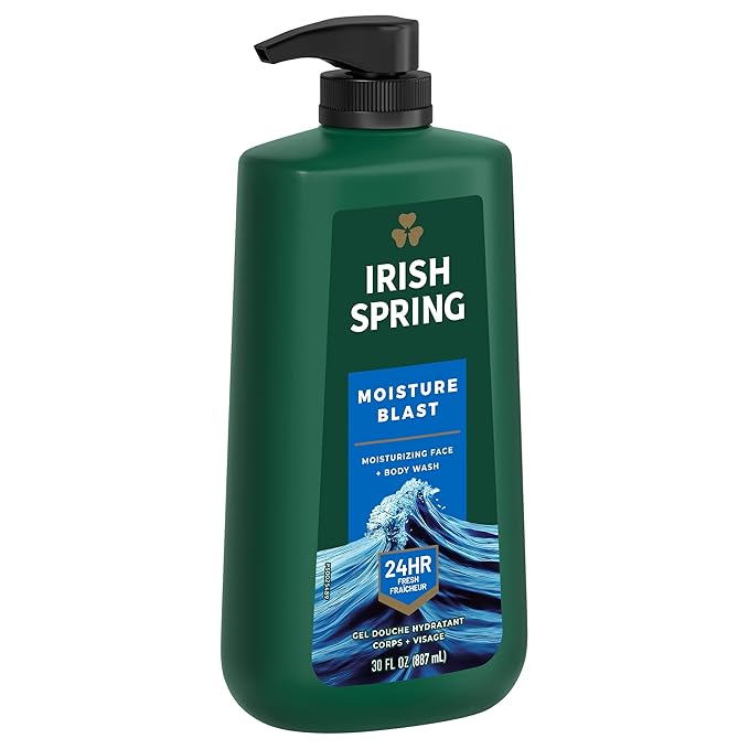 Irish Spring Moisture Blast Body Wash,30 Oz Pump,(Pack of 8)