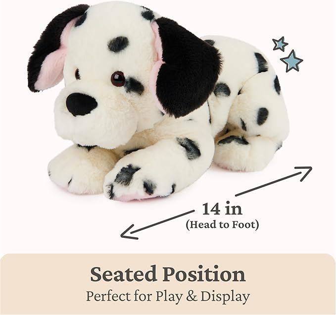 GUND Checkers Dalmatian Puppy Plush, Stuffed Animal Dog for Ages 1 and Up, White/Black, 14”
