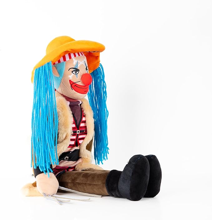 One Piece Buggy Plush Pillow Buddy - Super Soft Clown Character Pillow - Polyester Microfiber, 26 Inches