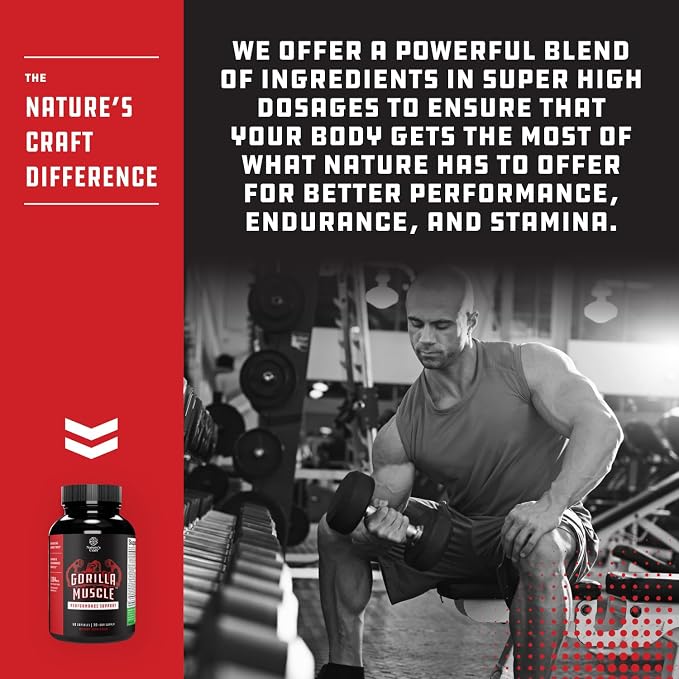 Extra Strength Testosterone Booster for Men - Natural Supplement for Men with Horny Goat Weed Maca Root Tongkat Ali and Saw Palmetto Extract for Muscle Enlargement Stamina and Strength - 60 Count