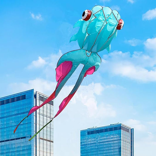 43ft Large Kites for Adults,3D Goldfish Frameless Soft Umbrella Giant Flying Kites,Easy to Fly with 330Ft Kite String in Beach and Amusement Parks-Ages 12+