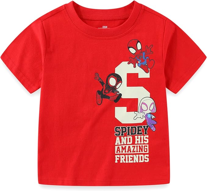 Marvel Spidey and His Amazing Friends Boys 3 Piece Tank Top T-Shirt and Shorts Set for Toddler and Big Kids