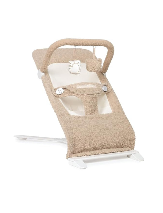 Baby Delight Alpine Deluxe Portable Bouncer | Infant | 0 – 6 Months | Tan Sherpa