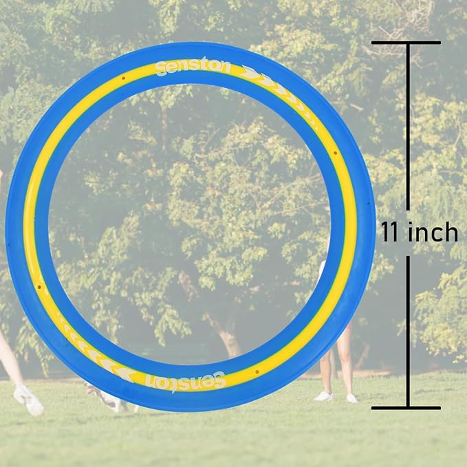 Senston Flying Discs Easily Catch and Throw Sports Disc 11 Inch Soft Flying Discss for All Players Colorful Flying Discs 3 Pcs for Pool Backyard Family Fun (Blue)