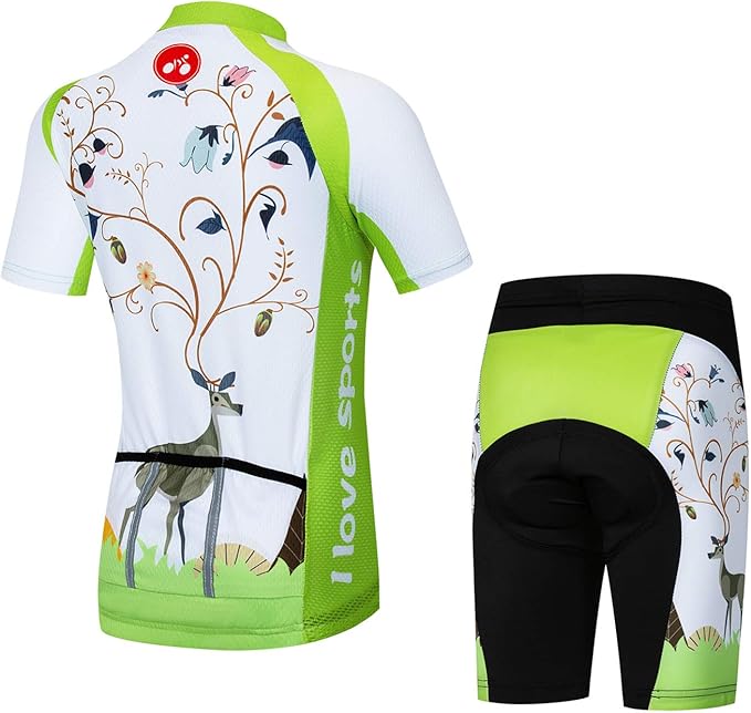 Children Cycling Jersey Set Clothing Boys Girls Shorts Pad Suits