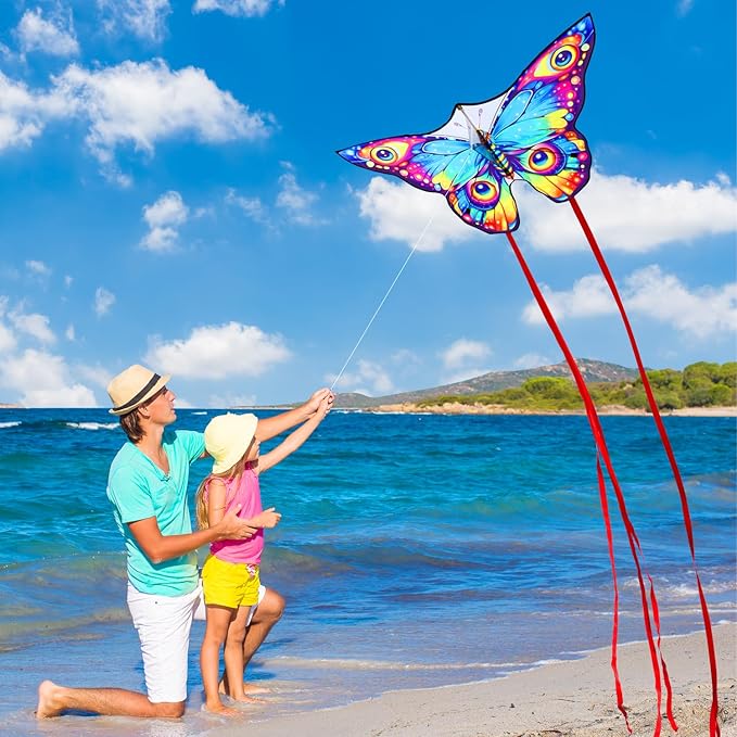 New Butterfly Kites for Kids & Adults,Easy to Fly Kite,Best Kite for Beginners,Kites for Kids Age 4-8,Large Beach Kite