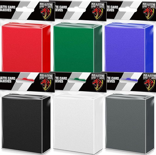 600PCS Card Sleeves for Collectable Gaming Cards, Matte Card Protectors Sleeves for Baseball Cards, Game Cards and Trading Cards (6 Colors)