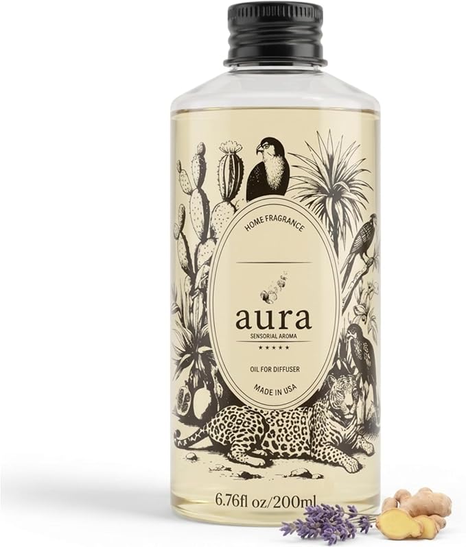 A U R A - Provence Fragrance Oil for Waterless Scent Diffuser - Inspired by L.Labo-Lavande 31 | (6.7 fl oz, 200 ml) Pure Essential Oil Blends for Aromatherapy Diffuser & Hotel Collection Oil Diffuser