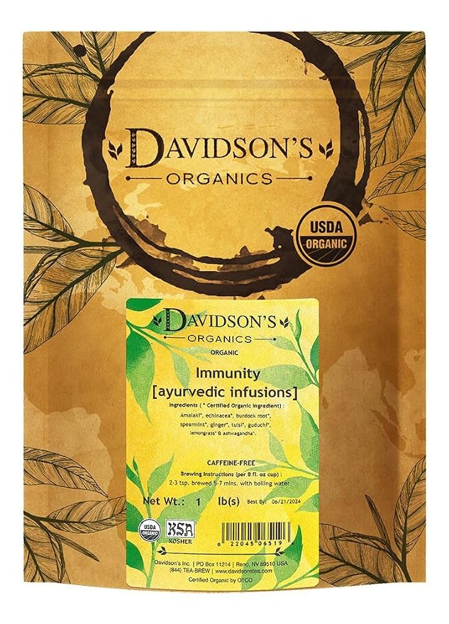 Davidson's Organics, Ayurvedic Infusions, Immunity, Loose Leaf Tea, 16-Ounce Bag