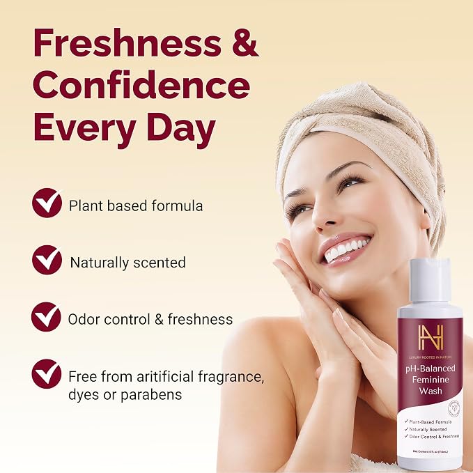 Feminine Gel for Women pH Balanced Intimate Wash with Aloe, Chamomile & Cranberry Extract Plant-Based, Odor Control, Soothing Botanical Formula & Sensitive Skin Care, Made in USA, 4 fl oz