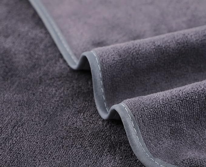 Microfiber Gym Towels Bigger Size Super Soft for Exercise Fitness, Sports, Workout, 380-GSM 15-Inch x 31-Inch Quick-Drying Towels (3 Pack, Grey)