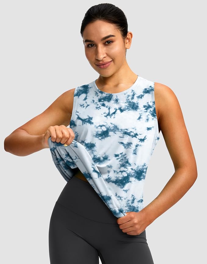 Women's Workout Tops Racerback Athletic Tank Tops Sleeveless Loose Fit Yoga Running Gym Shirts for Women