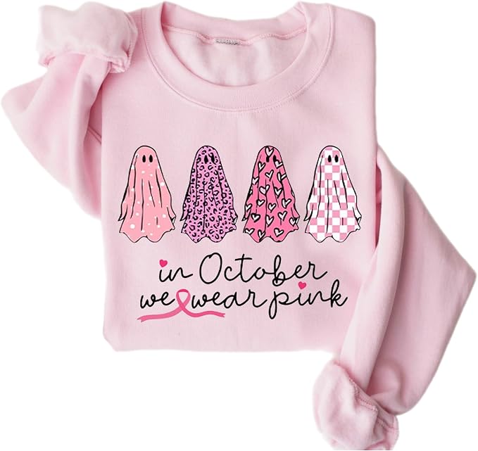 YOUNG GREEN Halloween Party Crewneck Sweatshirt Cute Ghost Sweatshirt Gift For Womens Spooky Season Shirt