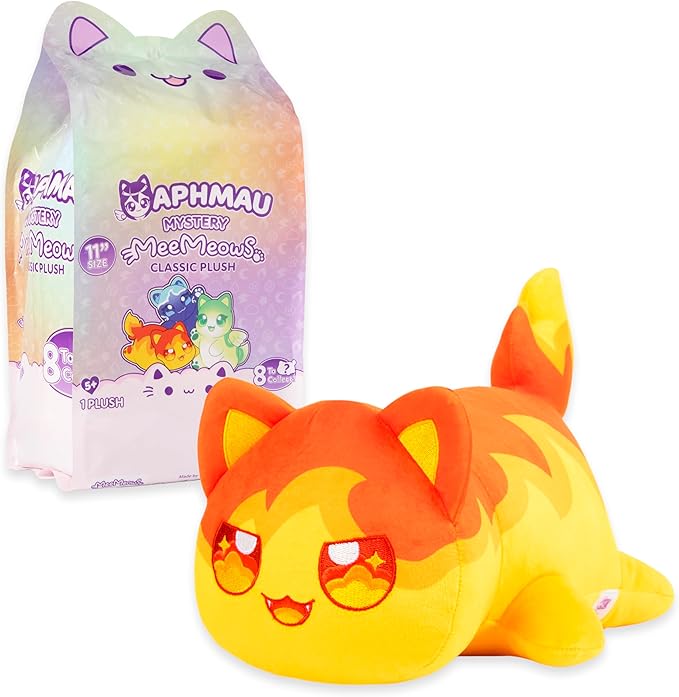 Aphmau MeeMeows 11” Classic Mystery Plush, Elemental, YouTube Minecraft Gaming Channel, Plush Mystery Box, Blind Box, 1 of 8 Possible Elemental MeeMeows, Official Merch