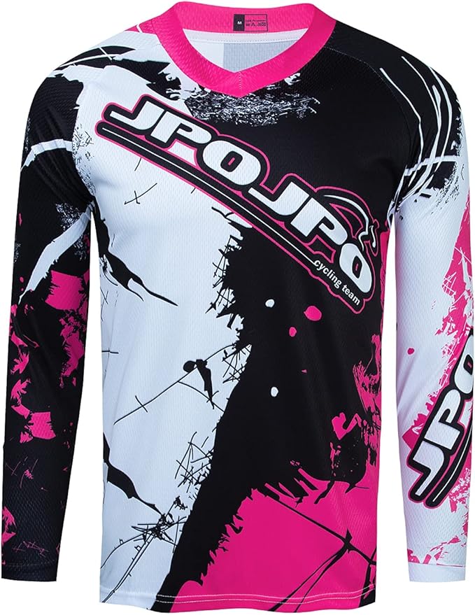Boy Girl Cycling Jersey Kids Mountain Bike Motocross Long Sleeve Shirt Biking Tops 4-14 Years