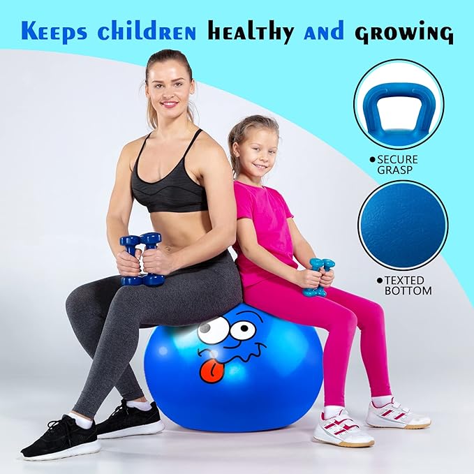 EVERICH TOY Hopper Ball, Bouncing Ball with Handle, 20 Inches Jumping Hoppity Hop Toys, Sit and Bounce on Toys for Boys and Girls Gifts